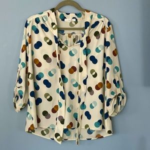 ModCloth Polka Dot Peasant Top